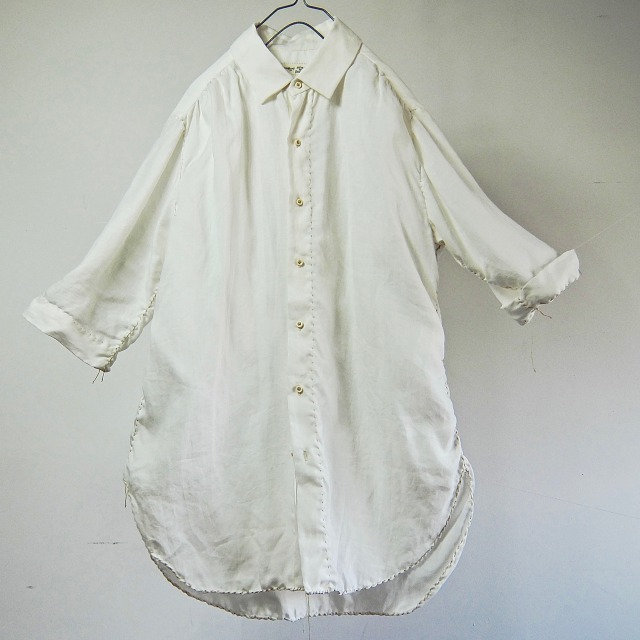 French Linen Stitch-Out Shirt 