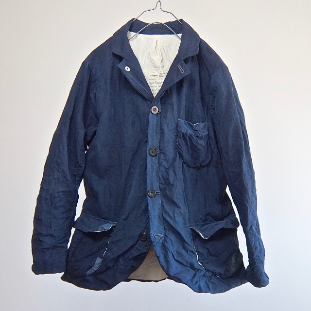 Antique French Indigo Linen  Chore Worker Tailor Jacket