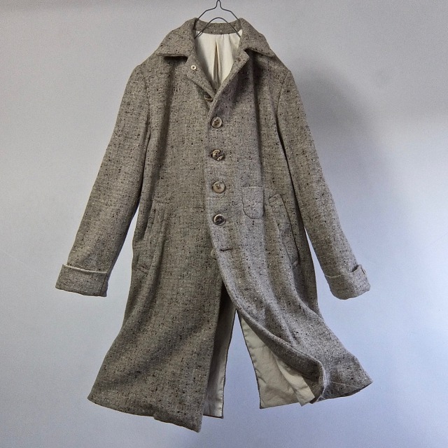 Vintage French Nep Yarn Tweed Classic Style Coat