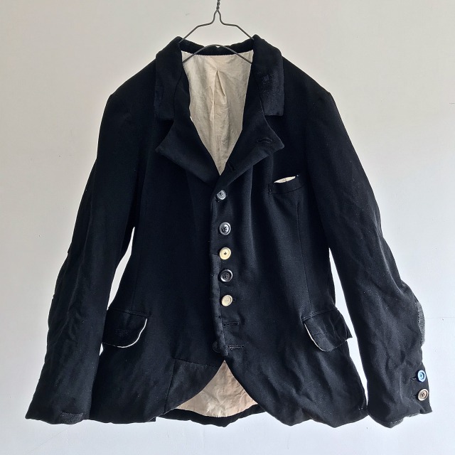 Vintage French Black Doeskin Old Jacket