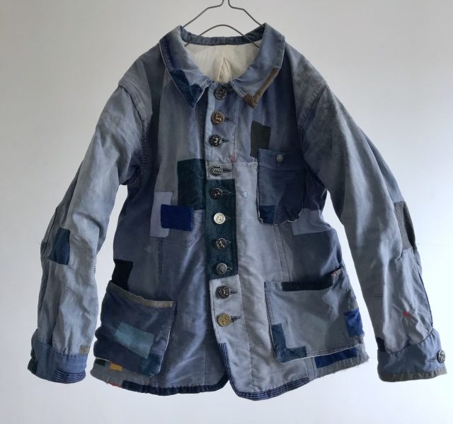 Vintage French Hard Darned & Patched “Blue de Travail” Work Jacket
