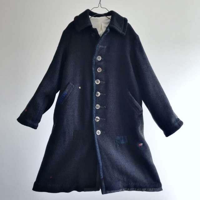 Vintage French Old Tailor-made Wool Barathea Coat