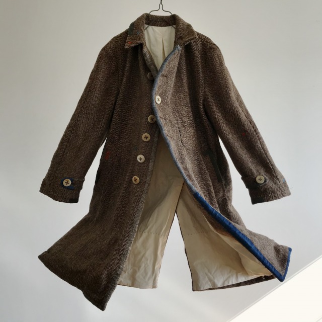 Old Harris-tweed Herringbone Over Coat – nestofmanure