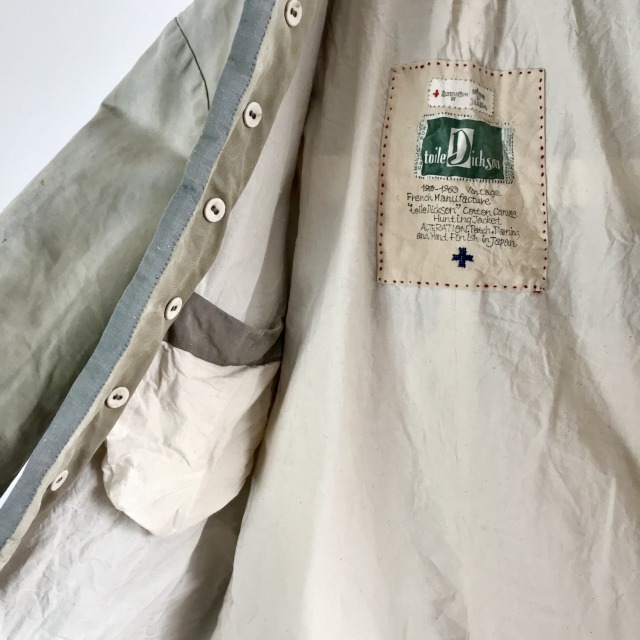 French Vintage “toile Dickson” Cotton Canvas Hunting Jacket