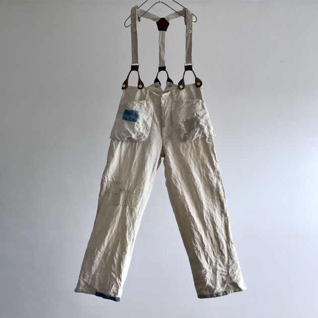 Antique Pure French Linen Made Work Pants