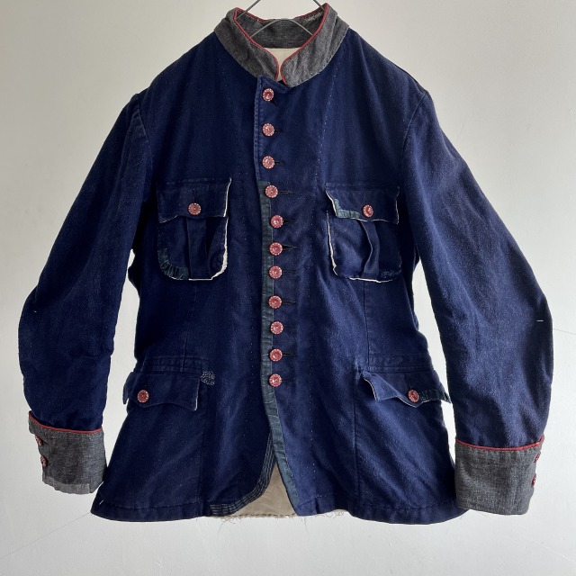 Vintage Moleskin Cotton  “ Pompiers de Lille” French Fire Fighter Jacket