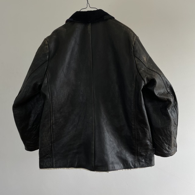Vintage French Leather Jacket by “GVF”(New successor to Le 
