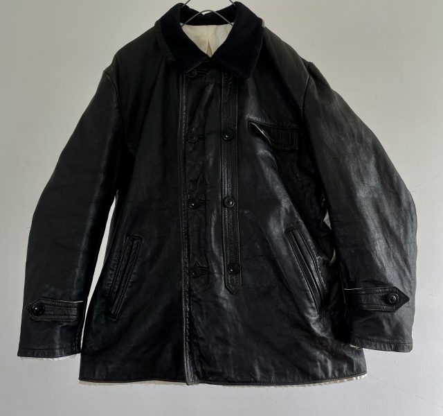 Vintage French Leather Jacket by “GVF”(New successor to Le Corbusier’s favorite)