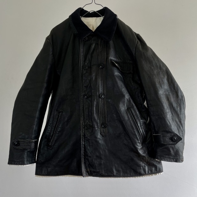 Vintage French Leather Jacket by “GVF”(New successor to Le Corbusier’s favorite)
