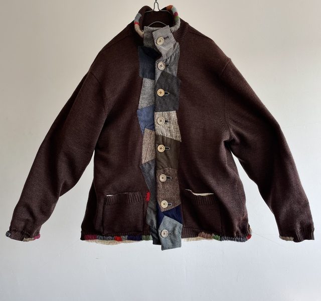 Vintage Patch and Stitch Knit Jacket by French Authentic Designer “MARCEL LASSANCE”