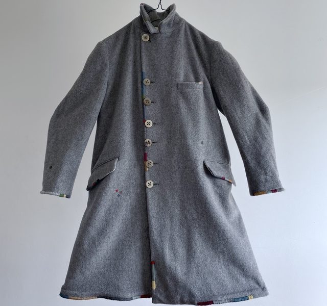 1950-1960 Vintage British  Cashmere and Wool Moss-Finished Cloth Coat