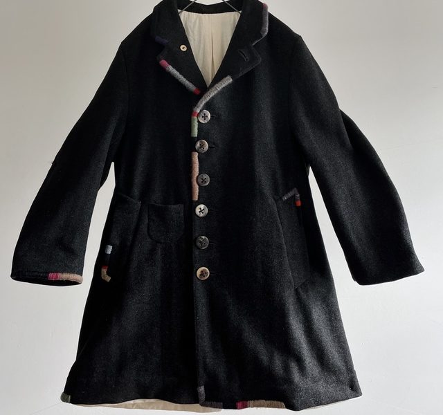 Vintage  “Dunn&Co.” Chesterfield Coat Tailored  “CROMBIE” Wool Herringbone Fabric