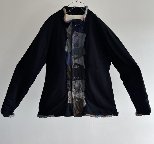 Patch and Stitch Knit Jacket Made by Vintage Wool  “JOHN SMEDLEY”