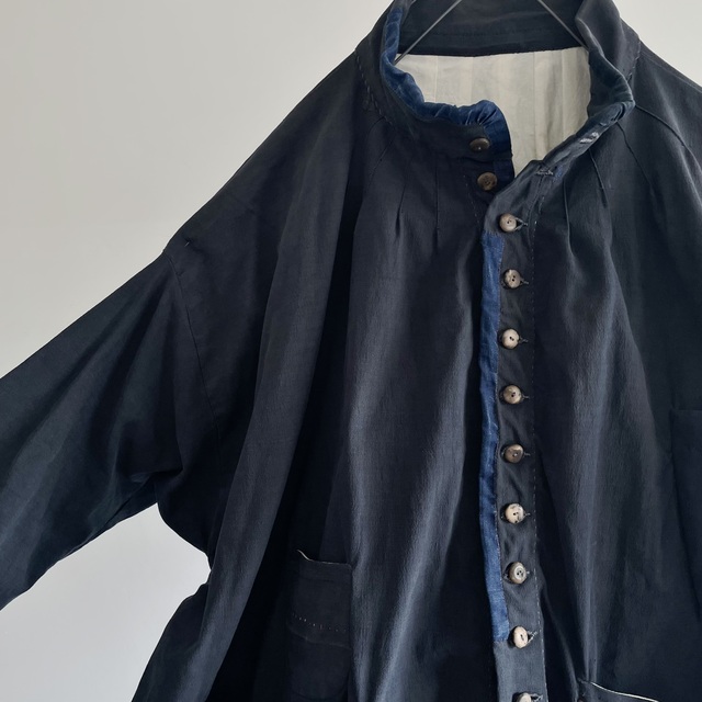 Vintage Toile de Coton Fabric Made French Maquignon Biaude Coat