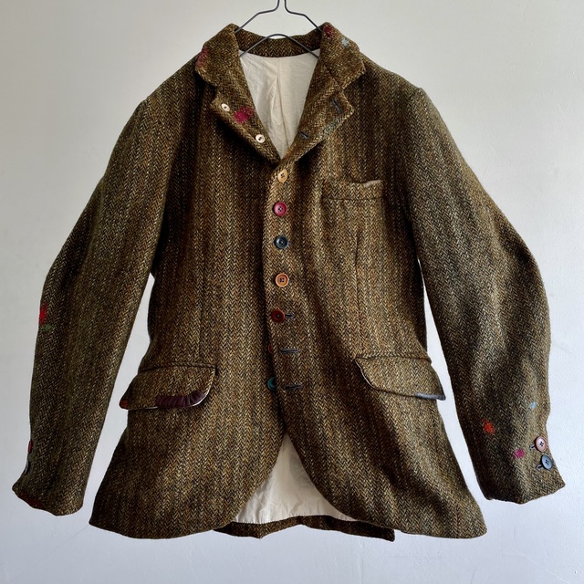 Vintage  Lots of Patch and Darning Jackets Made of Old Harris Tweed