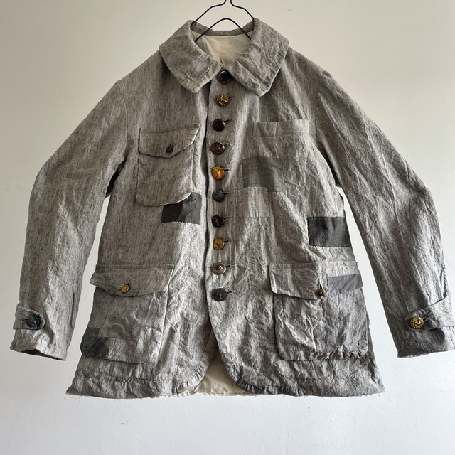 Melange Gris de Traville Linen Hunting Jacket